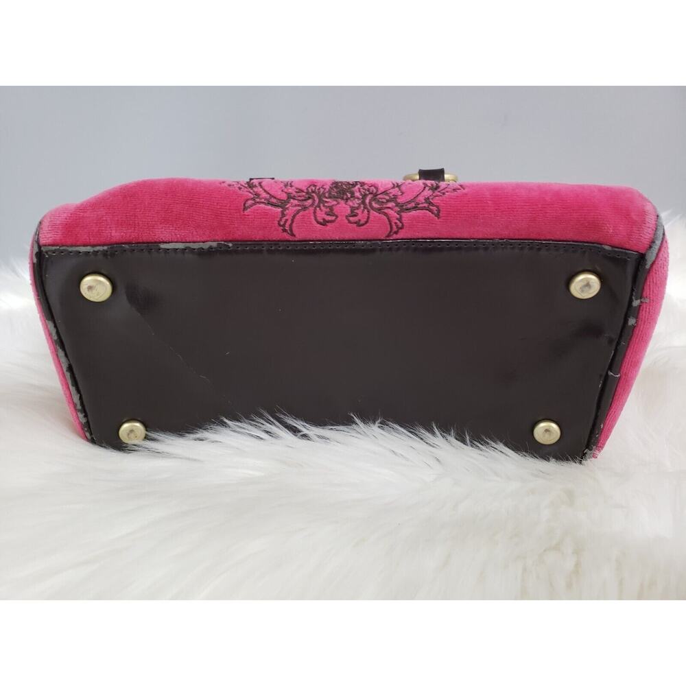 Vintage Juicy Couture Bowler Bag‎ Y2K Pink Velvet - Picture 7 of 11